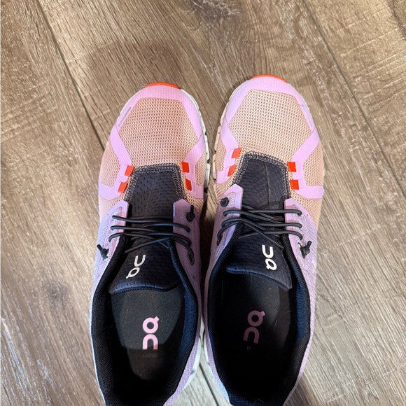 On Running Women's Athletic Shoes - Pink and Black - Picture 2 of 3